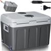 Frigorifero Elettrico 40L Portatile con Ruote Caldo-Freddo Spina 230V e 12V Grigio