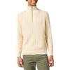 Wrangler Felpa da Uomo a Mezza Zip, Natur, L
