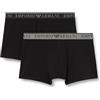 Emporio Armani Boxer da Uomo Endurance, Confezione da 2, Nero, XL, Nero, XL