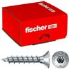 Fischer PowerFast II Viti Legno Truciolari Torx CTF 3,0x20 Filetto totale, Testa svasata piana, Rivestimento in Cera, 500 Pz