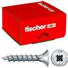Fischer PowerFast II Viti Legno Truciolari Pozi CZF 3,0x12 Filetto totale, Testa svasata piana, Rivestimento in Cera, 500 Pz