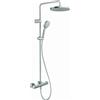 Duravit sistema doccia, sistema doccia a risparmio idrico, soffione doccia con 3 tipi di getto (pioggia, pioggia intensa, pioggia morbida), soffione regolabile in angolo doccia, set doccia facile da