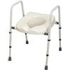NRS Healthcare Mowbray Lite M66613 Rialzo per WC Regolabile in Larghezza con Struttura di Sostegno Dotata di Base d'Appoggio, Altezza 40 55 cm, Consegnato Smontato