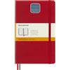 Moleskine Classic Notebook Expanded, Taccuino a Righe, Copertina Rigida e Chiusura Elastica, Formato Large 13 x 21 cm, Colore Rosso Scarlatto, 400 Pagine