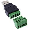 Inline Adattatore da spina a terminale a 5 pin, senza cavo, per il collegamento di estremità dei cavi aperte, senza saldatura e senza attrezzi 92504A