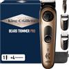King C. Gillette Rasoio Elettrico Barba Pro, Selettore di Precisione, Cura Barba Uomo, 40 Impostazioni di Lunghezza, Lame Rasoio Affilate, Pettini Regolatori, Testine Lavabili, Idea Regalo Uomo