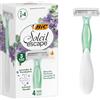 BIC Soleil Escape 3 - Lame Lavanda & Eucalipto Rasoi da Donna con Banda Idratante all'Olio di Mandorla - Confezione da 4