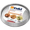 Cuki Teglie Cuocirapido Alluminio - Doppia Forza - 8 porz - tonde [TM32G] - 12 vaschette (Multipack)