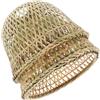 DOITOOL Paralume per Lampada a Sospensione Bambù Intrecciato 2 Pezzi | Colore Kaki, Foro 5,2cm, Diffusione Soffusa, Montaggio Semplice, per Ingressi e Stanze