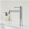 Ulytid Rubinetto Dell'Acqua Fredda Cromato, Monocomando Bagno 113mm | Aeratore rimovibile, valvole ceramiche, risparmio idrico, installazione facile per bagno