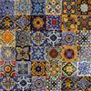 Cerames Piastrelle Mosaico Messicane Colorido - 30 ceramiche mattonelle messicane decorative per bagno, doccia, scale, parete posteriore della cucina | Tessere mosaico ceramica 10,5x10,5 cm