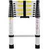 UISEBRT Scala Telescopica in alluminio 2.6M pieghevole multifunzione antiscivolo Allungabile Scaletta, Carico Massimo 150 kg