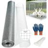 Shengou Rete metallica zincata fine 100 cm x 10 m, rete anti-arvicole | Maglia 6,3 mm con 100 fascette, rotolo di rete metallica per conigli, voliere e altri piccoli animali
