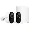 Reolink 4K Telecamera Wi-Fi Esterno Senza fili Batteria Kit, Dual Band WiFi | Visione Notturna a Colori, Rilevamento Smart, Registrazione Locale, Nessun Costo Mensile, Home Hub Mini + 2 Argus 3 Ultra