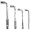 Zuahaly Set di 4 chiavi per tubo in acciaio cromato vanadio (CR-V) - Chiavi a tubo L a doppia punta esagonale 7 mm 8 mm 10 mm 13 mm - Utensili durevoli antiruggine, ergonomici e professionali