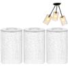 BENECREAT 3 Paralumi Cilindrici in Vetro Trasparente, 10x15.5cm Coprilampada per Lampade a Sospensione, Lampadari e Applique, ID: 4.2cm