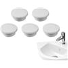 Generico Tappo Scarico Vasca - Set 5 Pezzi Silicone Copri Troppo Pieno | Guarnizione Ovale Tappo Ricambio Per Lavello Cucina Bagno Lavanderia Riparazione