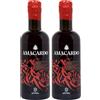 Distilleria Belfiore - Amacardo Red, Amaro di Sicilia Prodotto con Erbe Aromatiche Locali, 30%, Bottiglia in Vetro da 500 ml (Confezione da 2)