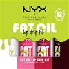 NYX Professional Makeup Set di Gloss Labbra, Finish Extra Brillante, Fino a 12H di Idratazione, Con Maxi Applicatore, Arricchito con Oli di Squalano, Lampone e Camemoro, Fat Oil Lip Drip, 4 Tonalità