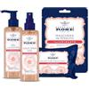 Acqua alle Rose, Set Illuminante con Vitamina C, per Pelli Spente o Opache, contiene Acqua Spray 200ml, Maschera in Tessuto 1 pz, Gel Lavaviso 200ml e Salviettine Struccanti 20pz - Esclusiva Amazon