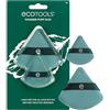 EcoTools Powder Puff Duo - Piumini grandi e piccoli per fissare, stendere e opacizzare, con fascia per dita per applicazione precisa, strumenti trucco vegani, cruelty-free, sostenibili, 2 pezzi