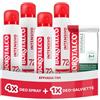 Borotalco, Deodorante Spray Intensivo 4x150ml, Deo-Salviette Originale 2in1