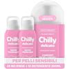 Chilly, Detergente Intimo Delicato 300ml + Detergente No Rinse 2x100ml