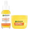 Garnier Routine Anti-Macchie: Siero Vitamina C Viso Potenziato con Niacinamide e Melasyl 30ml e Fresh & Bright Sorbetto Vitamina C Crema Viso Idratante Ultra Leggera 85ml