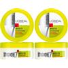 L'Oreal Paris L'Oréal Paris Studio Line Cera Texturizzante, Per Tutti i Capelli, Per Look Naturali e Definiti, Tenuta Forte Fino a 24h, Formula Elastica, Invisi Fix, 75 ml (Confezione da 2)