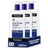 Neutrogena Formula Norvegese Lozione Corpo Idratazione Intensa, 3 x 400 ml | Crema corpo Idratazione Intensa, Idratazione 72h, Per pelle secca, Con 10% Glicerina, Assorbimento rapido - Esclusiva Amazon