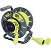 Masterplug Pro-XT Avvolgicavo 33 m, prolunga 4 schufi IP44 esterni, estensione elettrica Schuko 3000 w grigio/verde