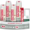 Borotalco, Deodorante Uomo Spray Invisibile 4x150 ml, Deo-Salviette 2in1