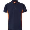 VELILLA 105504; Polo bicolore manica corta; colore blu navy e arancione; taglia L