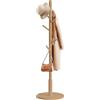 edihome, Appendiabiti da Terra, in Legno, Attaccapanni, per Abiti, 8 Ganci, 172 x 38 x 38 cm, per Ingresso, Corridoio o Camera da Letto (Legno)