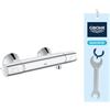 GROHE QUICKFIX, Precision Trend Miscelatore termostatico per doccia, sistema antiscottature GROHE CoolTouch, con tecnologia Water Saving, Cromo, 34229002