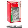 Fischer 50 Tasselli Universali UX 8x50 R per Muro Pieno, Mattone Forato, Cartongesso, per Installazione e Fissaggio Mobili, Armadietti, Lampade, Staffe TV, 71543
