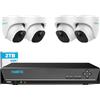 Reolink 5MP Outdoor Surveillance Camera Set, Night Vision, RLK8-520D4-5MP