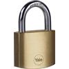 Yale Lucchetto in ottone Y110B/40/122/1 corpo 40mm, arco in acciaio, 3 chiavi
