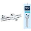 GROHE QUICKFIX, Precision Feel, Miscelatore termostatico per vasca- doccia, limitatore di portata GROHE EcoButton blocco sicurezza 38, Cromo, 34788000