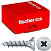 Fischer PowerFast II Viti Legno Truciolari Pozi CZF 4,5x20 Filetto totale, Testa svasata piana, Rivestimento in Cera, 300 Pz