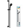 GROHE Vitalio Start 110 QuickFix - Set doccia (Doccino Doccia rotonda a 2 getti, flessibile doccia da 1,75 m, asta doccia da 90 cm, facile da installare con GROHE QuickGlue), nero opaco, 269542431