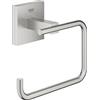 GROHE QUICKFIX Start Cube, Porta carta igienica, Installazione con vite o con colla, Super Steel, 40978DC0