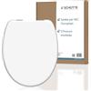 SCHÜTTE Toilet Seat with Soft-Close Mechanism, Toilet Lid Made of Shatterproof Duroplast, Innovative DIY Assembly, Toilet Lid and Seat Maximum Load 150 kg, White