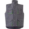 VELILLA 205902 Gilet imbottito bicolore multi-tasche, colore grigio e verde lime, taglia 2XL