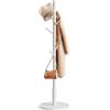 edihome, Appendiabiti da Terra, in Legno, Attaccapanni, per Abiti, 8 Ganci, 172 x 38 x 38 cm, per Ingresso, Corridoio o Camera da Letto (Bianco)