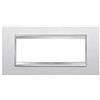 GEWISS - GW16206TB - Placca Lux - In Tecnopolimero - 6 Posti - Bianco Latte - Serie Chorus
