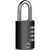 Yale Lucchetto in alluminio a combinazione ‎YE3CB/38/131/1/BK nero, corpo 38mm, arco in acciaio, combinazione a 4 cifre