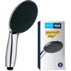 GROHE Vitalio Start 110 Manopola Doccino Doccia (2 getti Rain e Jet, 110 mm, SmartSwitch, SpeedClean anticalcare), Cromo, 26948001