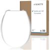 SCHÜTTE Toilet Seat Without Soft-Close Mechanism, Toilet Lid with Metal Hinges, Scratch-Resistant Duroplastic, Toilet Lid and Seat Maximum Load 150 kg, Universal Size, White