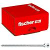 Fischer Viti per Legno o Truciolare a Filetto Parziale, Pozi, Testa Svasata Piana, Blu (Passivato), 5.0 x 100 mm